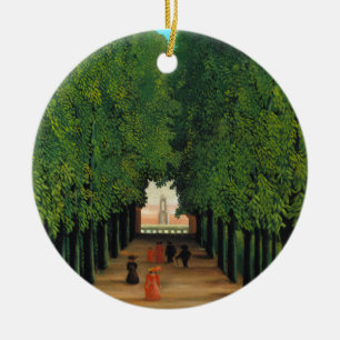 Adorno De Cerámica Arte vintage de Henri Rousseau de París con árbole