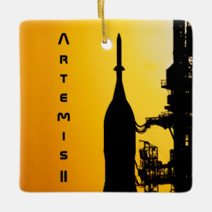 Adorno De Cerámica Artemis II hacia la plataforma de lanzamiento