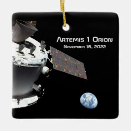 Adorno De Cerámica Artemis Orion Spacecraft Blue Marble