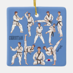 Adorno De Cerámica Artes marciales coreanas de Taekwondo 5 tenets de