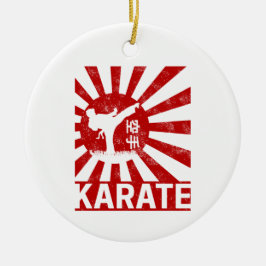Adorno De Cerámica Artes marciales de karate con diseño vintage japon