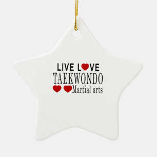 ADORNO DE CERÁMICA ARTES MARCIALES DEL TAEKWONDO DEL AMOR VIVO