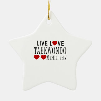 ADORNO DE CERÁMICA ARTES MARCIALES DEL TAEKWONDO DEL AMOR VIVO