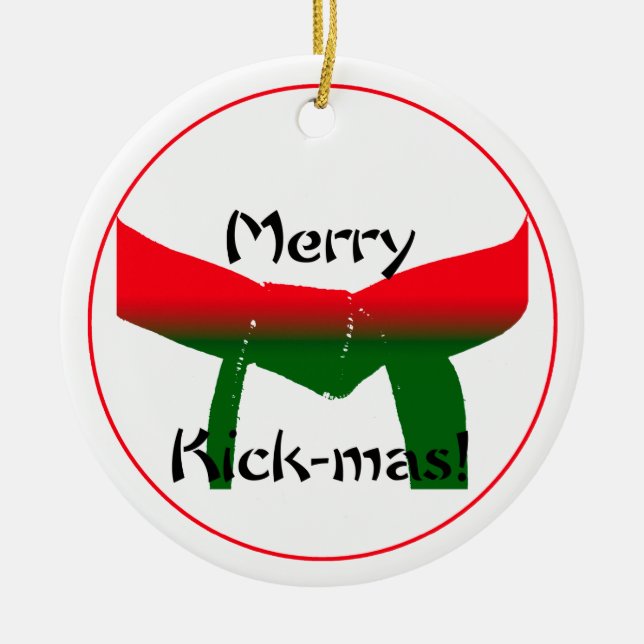 Adorno De Cerámica Artes marciales merry Kick Mas (Frente)