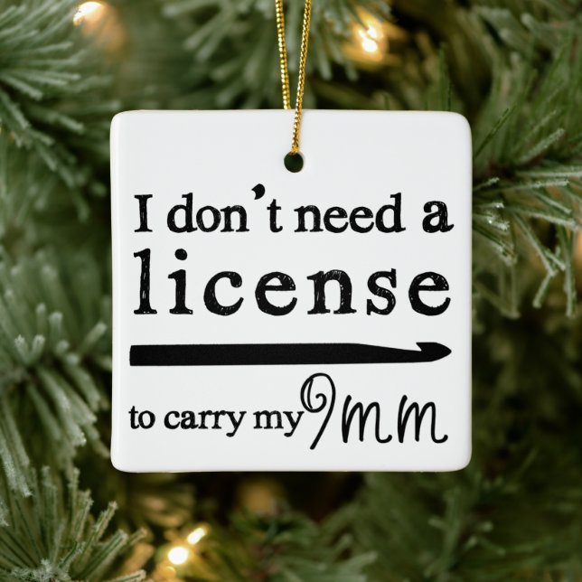 Adorno De Cerámica Artesanías de licencia Crochet Hook (Árbol)