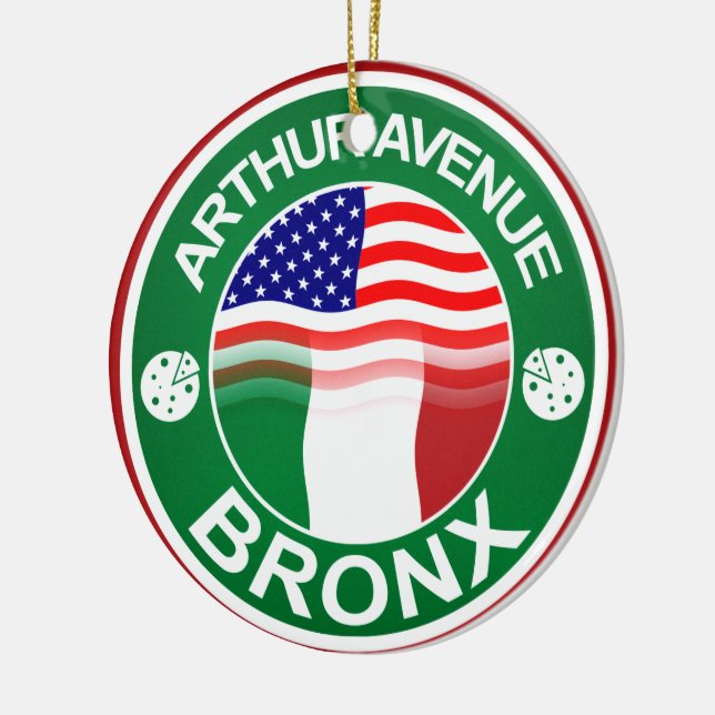 Adorno De Cerámica Arthur Ave Bronx Italiano Estadounidense (Izquierda)
