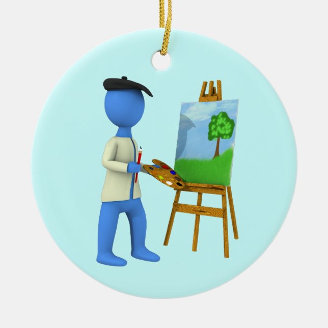 Adorno De Cerámica Artista (Frente)