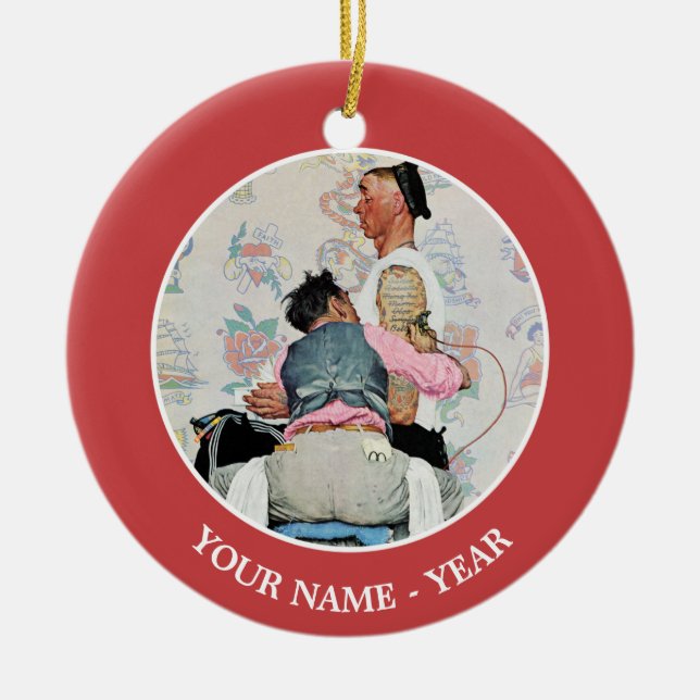 Adorno De Cerámica Artista del tatuaje (Frente)