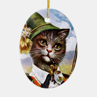 Adorno De Cerámica Arturo Thiele - gato bávaro de las montañas