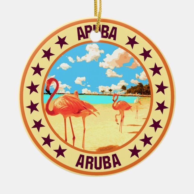 Adorno De Cerámica Aruba (Frente)