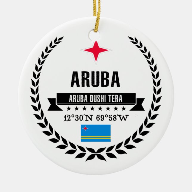 Adorno De Cerámica Aruba (Frente)