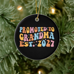 Adorno De Cerámica Ascendida a Abuela Est 2027 Nueva Nana