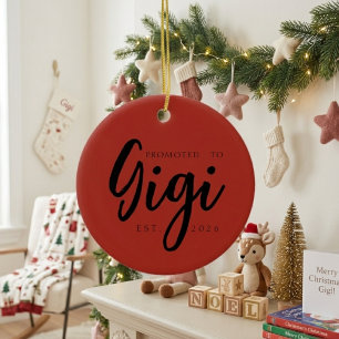 Adorno De Cerámica Ascendida a Abuela Regalo Navideño Sentimental