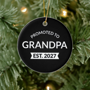 Adorno De Cerámica Ascendido a Abuelo Est 2027 Nuevo Papá II