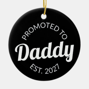 Adorno De Cerámica Ascendido a Papá Desde 2027 Nuevo Papá Baby Shower
