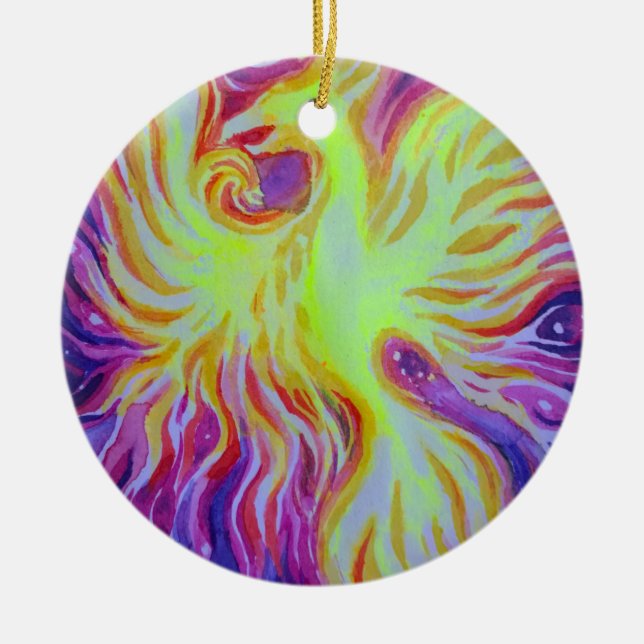 Adorno De Cerámica Ascenso de un Fénix (Frente)