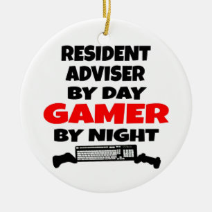 Adorno De Cerámica Asesor Residente Gamer