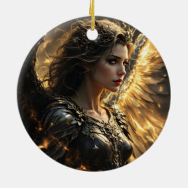 Adorno De Cerámica Ashenlight: El Serafio de la Sombra