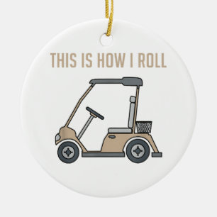 Adorno De Cerámica Así es como hago correr golf divertidos en carrito
