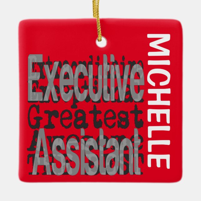 Adorno De Cerámica Asistente ejecutivo PERSONALIZADO extraordinario (Anverso)