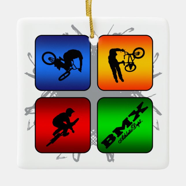 Adorno De Cerámica Asombroso estilo urbano BMX (Anverso)