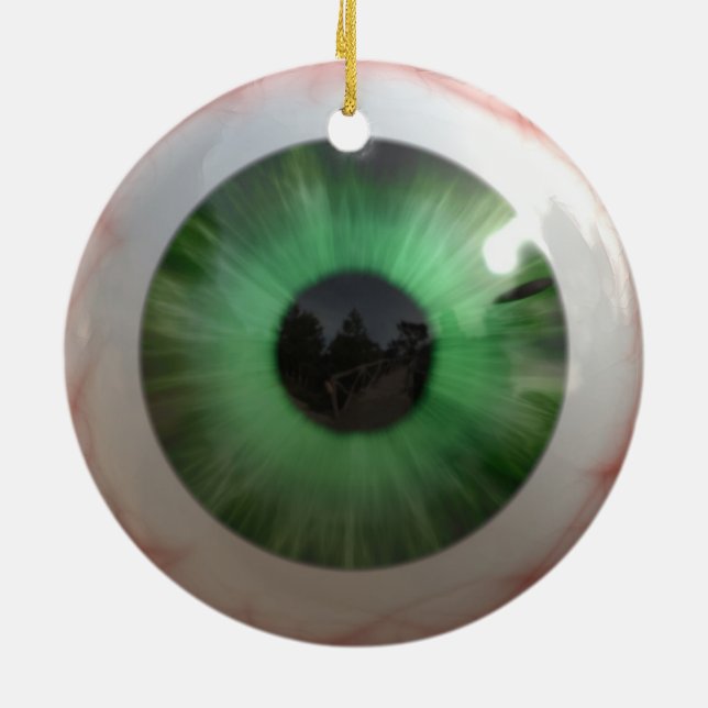 Adorno De Cerámica Asombroso Eyeball Verde (Atrás)