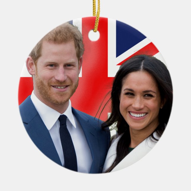 Adorno De Cerámica ¡Asombroso! Prince Harry y Meghan Markle (Frente)