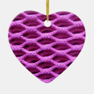 Adorno De Cerámica Aspecto de crochet rosa
