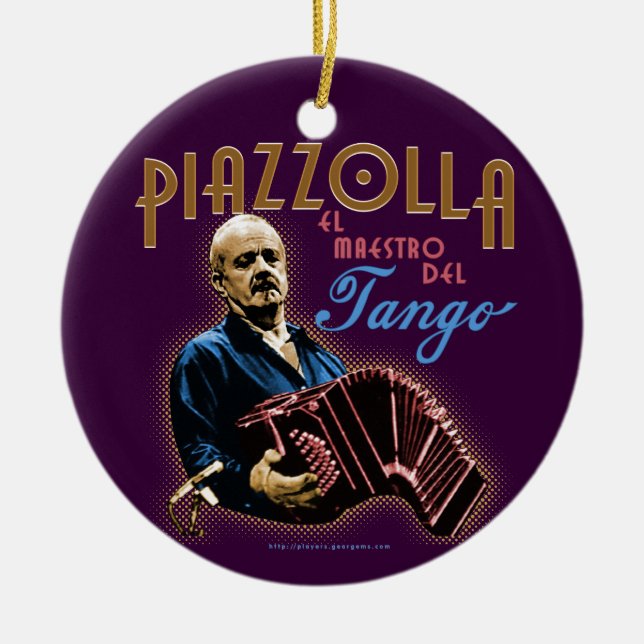 Adorno De Cerámica Astor Piazzolla (Frente)