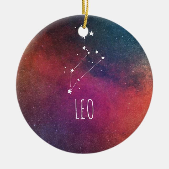 Adorno De Cerámica Astrología de Leo (Frente)