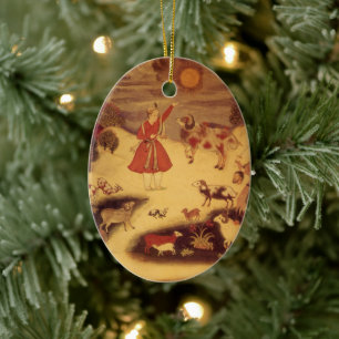 Adorno De Cerámica Astronomía Vintage, Arte Celeste Asiático Antiguo