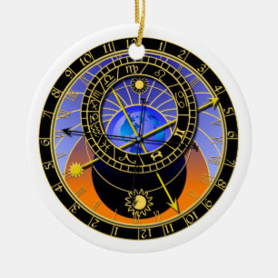 Adorno De Cerámica Astronomical Clock