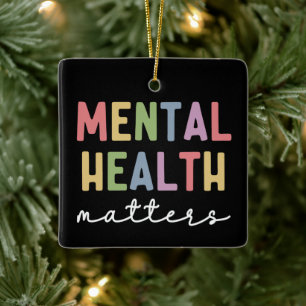 Adorno De Cerámica Asuntos de salud mental   Concienciación sobre la