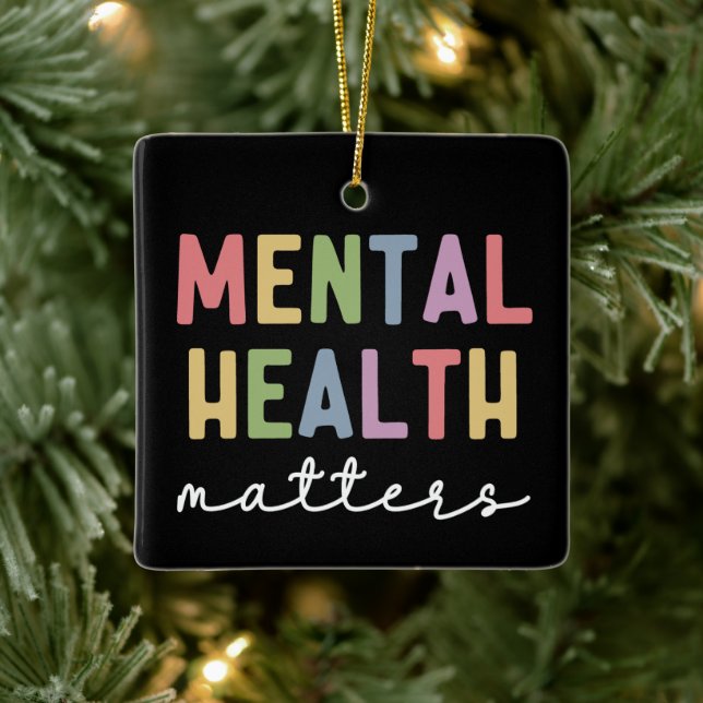 Adorno De Cerámica Asuntos de salud mental | Concienciación sobre la  (Árbol)