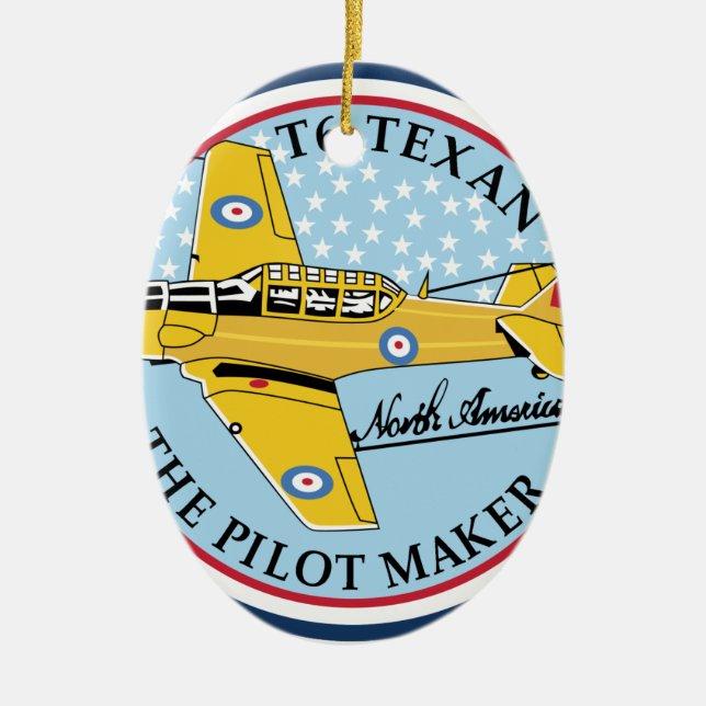 Adorno De Cerámica AT6 Texan Abzeichen, T6 Texan norteamericano Abzei (Frente)