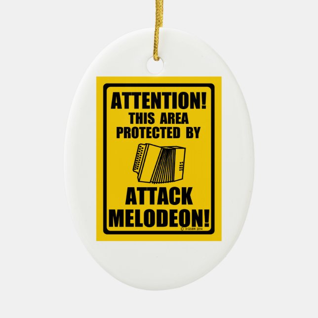 Adorno De Cerámica Atacar a Melodeon (Frente)