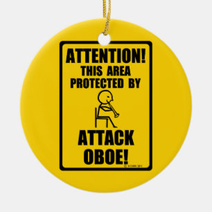 Adorno De Cerámica Atacar a Oboe
