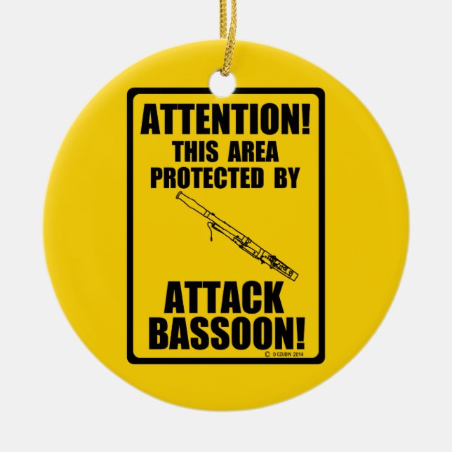 Adorno De Cerámica Atacar Bassoon (Frente)