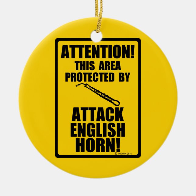 Adorno De Cerámica Atacar el Cuerno de Inglés (Frente)