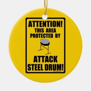 Adorno De Cerámica Atacar tambor de acero
