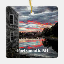 Atardecer de estanques, Portsmouth, NH Ornament