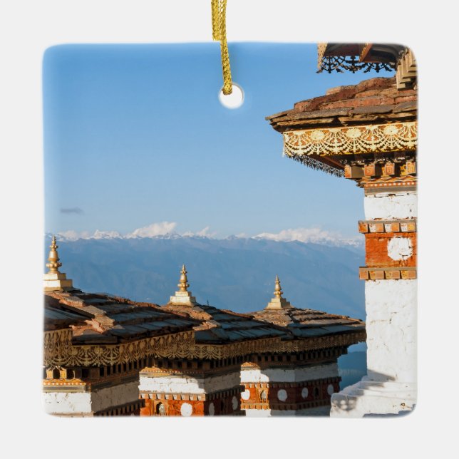 Adorno De Cerámica Atardecer en el paso de Dochula - Bután, Himalaya (Anverso)