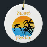 Adorno De Cerámica Atardecer en Florida<br><div class="desc">Atardecer lindo en Florida. En mi colección se pueden encontrar las que coincidan con este diseño. Elementos coincidentes disponibles.</div>