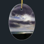Adorno De Cerámica Atardecer sobre el lago de la orilla del sol<br><div class="desc">Atardecer sobre el lago amanecer lacustre océano - Hermosa puesta de sol sobre Grand Traverse Bay Michigan</div>