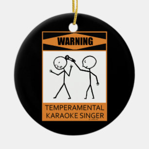 Adorno De Cerámica ¡Atención! Cantante de karaoke temperatura