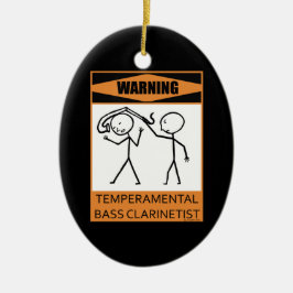 Adorno De Cerámica ¡Atención! Clarinetista Bass de temperatura