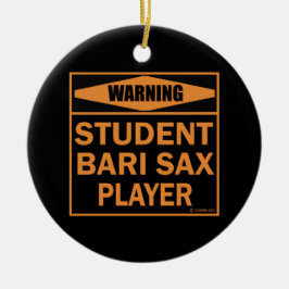 Adorno De Cerámica ¡Atención! ¡Estudiante Bari Sax Player!