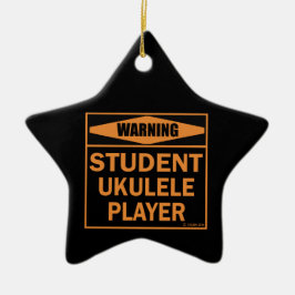 Adorno De Cerámica ¡Atención! ¡Estudiante Ukulele Jugador!