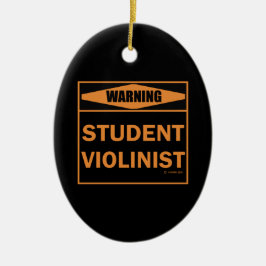 Adorno De Cerámica ¡Atención! ¡Estudiante Violinista!