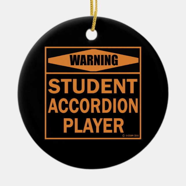 Adorno De Cerámica ¡Atención! ¡Jugador de acordeón estudiantil! (Frente)